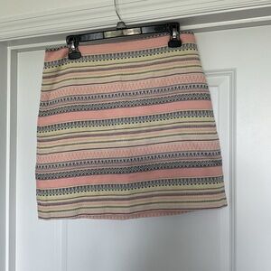 LOFT Multi Color Mini Pencil Skirt Resort Wear